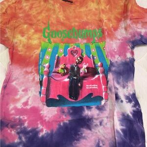 Goosebumps Night of the living dummy 2 tie dye tee